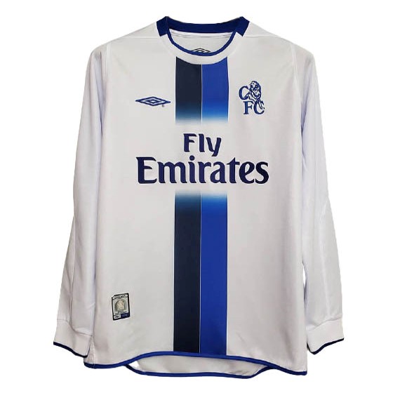 Maillot Football Chelsea Exterieur ML Retro 2003 2005 Blanc